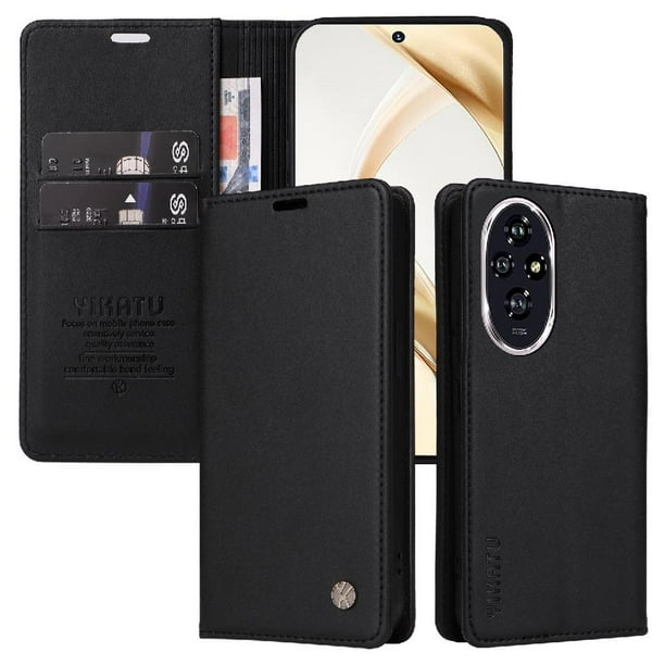 Funda para Honor 200 5G Estuche de Cuero PU Tipo Cartera con Ranuras para Tarjetas y Cierre Magnético