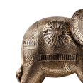 thumbnail image 2 of Figura decorativa de elefante de pie Benzara Inc poliresina dorado, 2 of 2