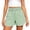 Mint Green, variant on Women's Gingham Shorts Lace Trim Pocketed Casual Shorts