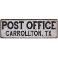 thumbnail image 1 of Carrollton, Tx Post Office Metal Sign Vintage 8x24 108240011187, 1 of 1