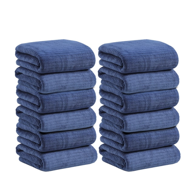 12PCS Bath Towels For Bathroom Thick Soft Absorbent Towel Household Wash Face Gift Towel