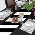 thumbnail image 3 of Aayu Printed Table Runner | Thick 250 GSM (16 Inch X 72 Inch) |Table Runner for Baby Birthdays, Home Decor & Wedding (Black Wave), 3 of 5