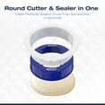 thumbnail image 3 of Uncrustable Sandwich Cutters for Kids Lunch, Sandwich Cutter And Sealer To Make Crustless PBJ, Decruster Sandwich Maker for Kids Boys Girls Lunch Accessories, Dishwasher Safe, Round, 3 of 7