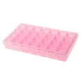 thumbnail image 2 of Organizador Caja de almacenamiento de plástico con 28 ranuras para arte de uñasvitrina de joyería con diamantes de imitación (rosa) Ndcxsfigh Nuevos Originales, 2 of 3