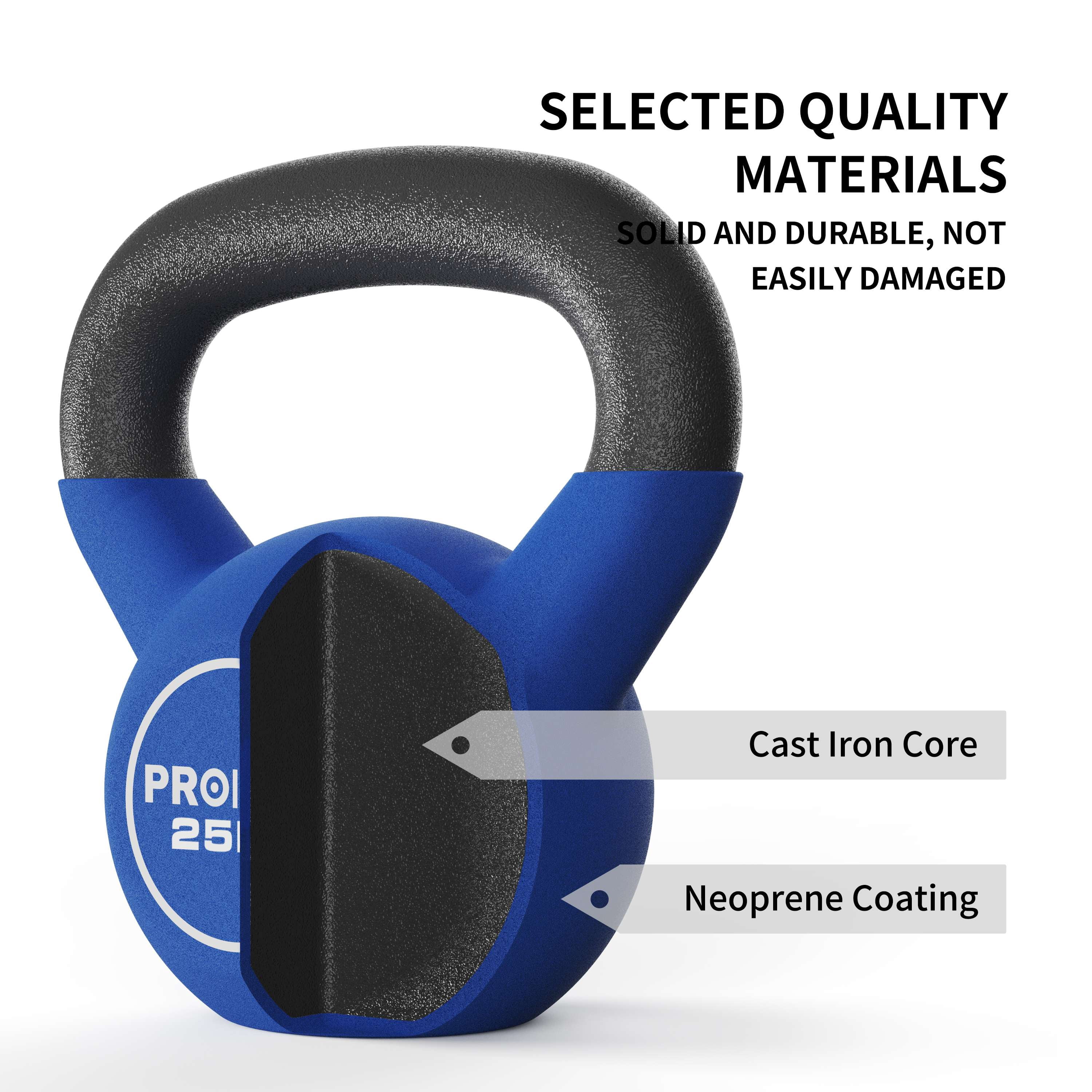PROIRON Neoprene Coated Kettlebell 25Lb, Single