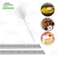 thumbnail image 4 of Disposable Plastic Cutlery Spoons (50 Count) - White Disposable Plastic Spoons Medium Weight - Great for Soups, Kitchen, Office, Togo, Lunch, Cafeterias, Restaurants by EcoQuality, 4 of 7