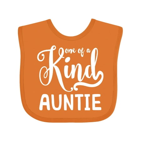 Inktastic Gift for Aunts | One of a Kind Auntie (white) Girls Baby Bib