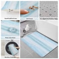 thumbnail image 6 of Gradient Aqua Blue Bath Mat 3 Piece Bathroom Rug Set, Modern Rustic Minimalist Pastel Solid Non Slip Bath Rug Contour Mat and Toilet Lid Cover, Absorbent Shower Mats Soft Bath Rugs and Mats Sets, 6 of 8