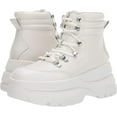 thumbnail image 6 of Steve Madden Husky White Leather Lace Up Hiker Wedge Platform Sneaker Ankle Boot, 6 of 6