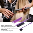 thumbnail image 3 of 3pcs Barbershop Comb Set, Rat Tail Hair Dyeing Brushes Styling Purple Highlighting Professional Highlights Foils Balayage Weaving Combs For Home Salon, 3 of 5