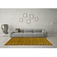 thumbnail image 3 of Ahgly Company Indoor Rectangle Checkered Yellow Modern Area Rugs, 8' x 12', 3 of 4