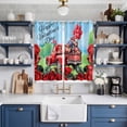 thumbnail image 2 of Valentine's Day Kitchen Curtains Window Panels, Red Love Truck Roses Balloons Footballs Blue Insulated Window Treatment Curtain, Grommet Curtains for Bedroom/Living Room/Bathroom, 2 Piece 52"Wx84"L, 2 of 8