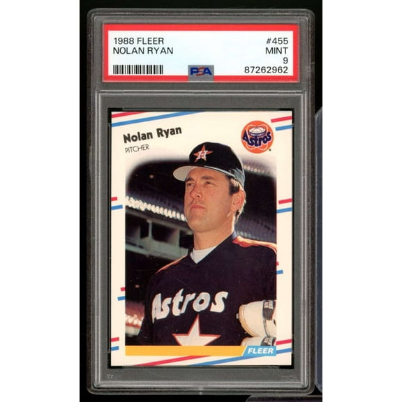 Nolan Ryan Card 1988 Fleer #455 PSA 9