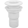 thumbnail image 1 of Thru Hull Fitting, Drain Scupper White Sturdy Hose Coupler 2in ABS Plastic  For Marine, 1 of 8