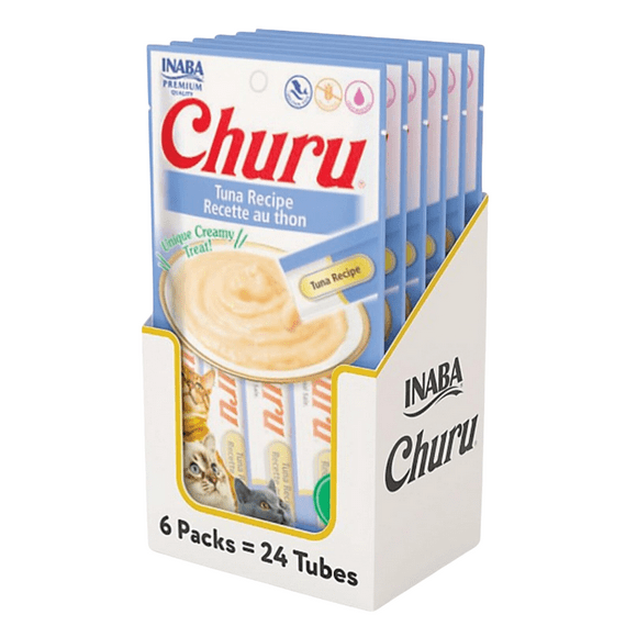 Churu Premios para Gato Atún Churu 6 Bolsas de 4 Tubos de 14g