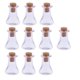 thumbnail image 2 of 10 piezas de collar de botella de deseos de corcho triangular, botella de vidrio, colgante artesanal, marrón, morado, código de modelo 21471, morado, 2 of 5