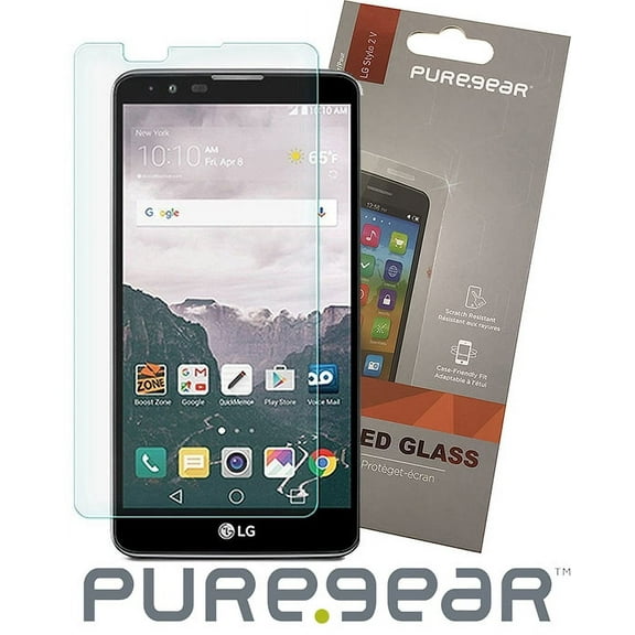 PureGear 9H .53mm Tempered Glass Screen Protector Guard Crack Saver for LG Stylo 2V, Stylo 2, Stylo 2 Plus, Stylus 2, (VS835, LS775, K540, L81AL, K520)