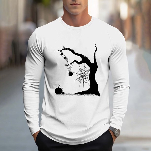 Blusas y camisas de manga larga y cuello redondo para hombre, moda informal, estampado, deportivas, de manga larga y cuello redondo, blusas, camisas, blusas para hombre, poliéster