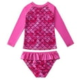 thumbnail image 3 of GYRATEDREAM Girls Swimsuits Two Piece Rash Guard Set Long Sleeve Bathing Suit Tankini Swimwear with UPF 50+ Sun Protection, 9-10 Years, 3 of 9