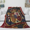 thumbnail image 1 of Soft Flannel Blanket - Warm Throws For Children Adults - Spain Flag Cosy, 1 of 6