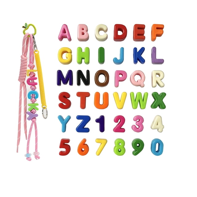 Cuentas Acrílicas de Letras y Números Sigvetan de 2 cm