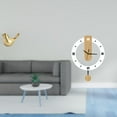 thumbnail image 2 of Figura de pájaro dorado, estatua de animal, adorno moderno para decoración del hogar, escultura de pájaro con números , reloj de pared, 2 of 8
