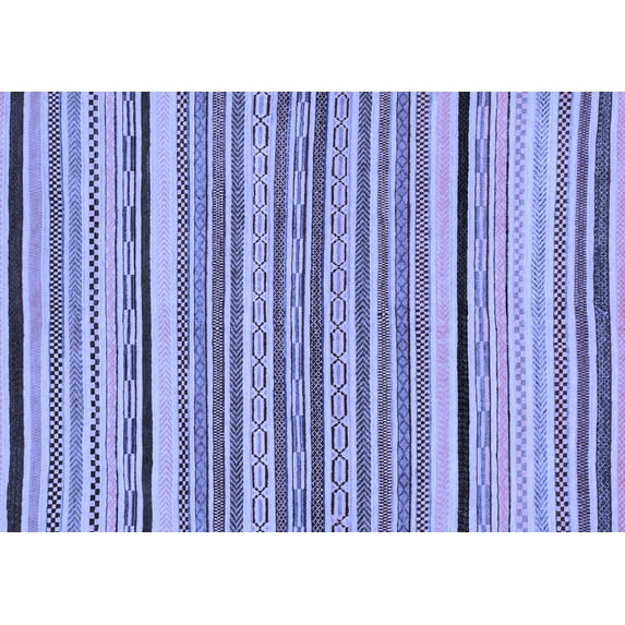 Ahgly Company Machine Washable Indoor Rectangle Abstract Blue Modern Area Rugs, 2' x 4'