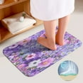 thumbnail image 4 of Floral Colorful Flower 3 Piece Bath Rugs Mat Set, Flannel Mats, Machine Washable Carpets Mat for Bathroom Kitchen, Tub Toilet Contour Mat Lid Cover, 4 of 7