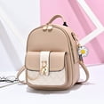 thumbnail image 4 of Girly Pink and White Backpack with Diamond Lock Design and Daisy Pendant Versatile Backpack, 4 of 8