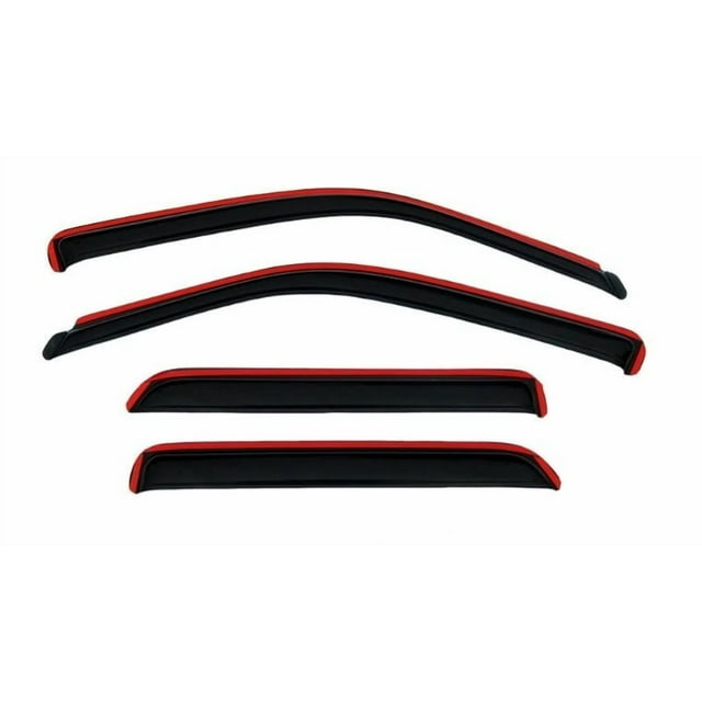 Auto Ventshade Rainguard 194550 Ventvisor; Aerodynamic Design; In-Channel; Smoke; Acrylic; Set of 4