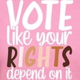 thumbnail image 3 of CafePress - VOTE Like Your Rights Depend On It T Shirt - Women's Traditional Fit Dark T-Shirt, 3 of 4