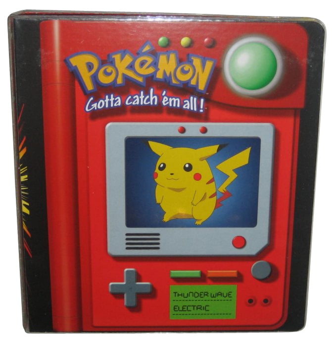 Pokemon Trading Card (1999) Vintage 3Ring Binder Pikachu Pokedex Design