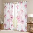 thumbnail image 2 of Feelyou Cute Letter H Blackout Curtains Set of 2 (52x84 Each), Fashion Bow Window Curtains, 2 of 6
