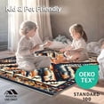 thumbnail image 4 of ODIKA 4'x6' Machine Washable Non-Slip Area Rug, Vintage Inspired with Intricate Geometric Motifs High Traffic Rug, Orange, 125992, 4 of 7