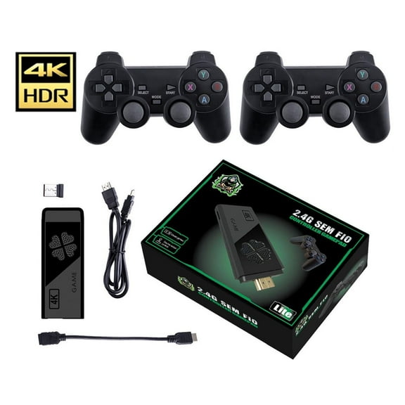 HDMI 4K TV Game Stick 64G 20000  Game Video Game Consoles w/2 Wireless Gamepad 32G 5000  Games for Kids Adult