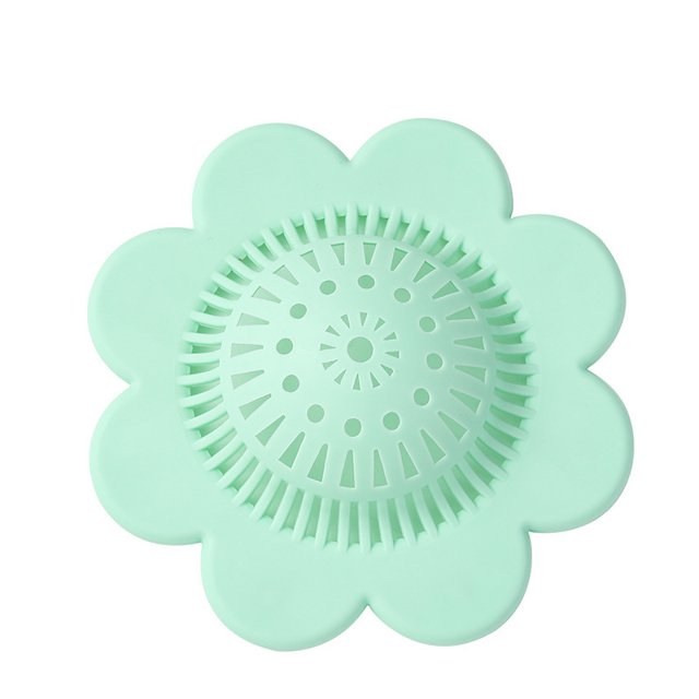 Fregadero creativo antiobstrucción tapa de desagüe de suelo filtro de pelo de baño fregadero de cocina alcantarillado filtro de pelo tapa de desagüe de suelo verde 1 paquete