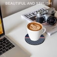 thumbnail image 6 of Navy Blue Morocco Coasters Set of 4, Absorbent Coasters for Drinks, Red Ocean Nautical Anchor Stripe Coaster for Desk Coffee Table Protection, Home Decor House Warming Gifts 4", 6 of 8