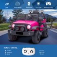 thumbnail image 5 of Luibas 12V Kids Ride on Car for Toddlers, Battery Powered Ride on Electric Vehicles Kids Ride On Toy Car with Remote Control, Bluetooth Electric Car for Boys Girls 3-5 Ages, Pink, 5 of 6