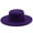 Dark Purple, variant on Elegant Round Top Fedora with Bow Wide Brim Jazz Hat for Men & Women Felt Cloche