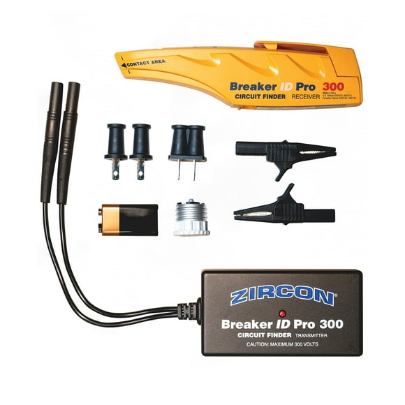 Zircon Breaker ID Pro 300 – Complete Circuit Breaker Finding Kit For Residential, Commercial & Industrial Use/Compatible with Outlets up to 300V - 70721