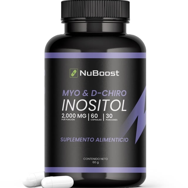 Nuboost Inositol de 60 Cápsulas De 2g - Myo Inositol - Myo Inositol y D-chiro-inositol Mezcla 40 1 - HECHO EN USA