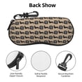 thumbnail image 3 of KLL Dachshund Dog Woof Print Eyeglass Case for Men & Women's Classy Travel Eyewear Holder Case Zipper Eyeglasses Case With Hook, 3 of 6