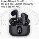 thumbnail image 5 of Commuters Headphones: Wireless InEar Headphones with Charging Case, Noise Cancelling, Black (with Microphone, Bluetooth, for Home Office), 5 of 5