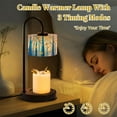 thumbnail image 2 of Candle Warmer Lamp with Timer, Goldenhour Enchantment Blue Trees Autumn Leaves Non-slip Wireless Remote Control Wax Melts Warmer with 4 Bulbs for Home Office Dorm, Birthday Gifts for Women, 2 of 7