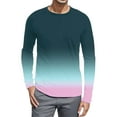 thumbnail image 1 of WEAIXIMIUNG Noël Homme Automne Hiver Décontracté Brossé Col Rond Manches Longues Chemise de Base Haut Blouse, 1 of 4