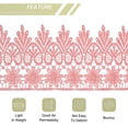thumbnail image 4 of Uxcell 3.14 inch Wide 5 Yard Lace Ribbon Floral Pattern Dark Pink Embroidered Lace Trim for Sewing Making, Gift Wrapping, 4 of 5
