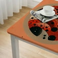 thumbnail image 4 of nygtbtfer Halloween Vinyl Flannel Backed Tablecloth, Spooky Orange and Black Halloween Easy Care Wipe Clean Vinyl Tablecloth, 4 of 7