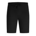 thumbnail image 3 of EQWLJWE Men's Athletic Shorts Men's Summer Fashion Drawstring Elastic Solid Color Loose Casual Five Pants, 3 of 4