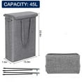 thumbnail image 3 of Narrow laundry basket with lid foldable narrow narrow storage basket, 3 of 4