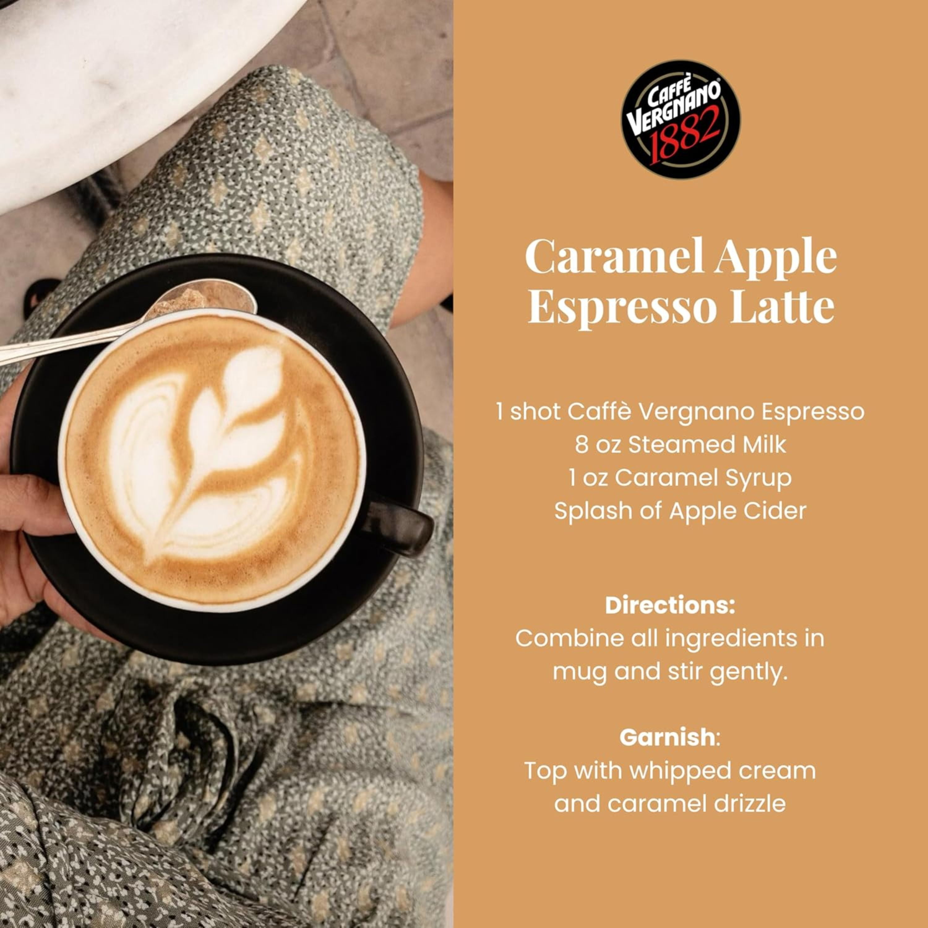 Caffe Vergnano 1882 Gran Aroma Whole Bean Arabica Medium Espresso Roast Coffee, 2.2lbs Bag